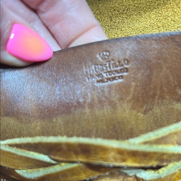 Brown Leather Floral Embossed Bag - Picture 4 of 11